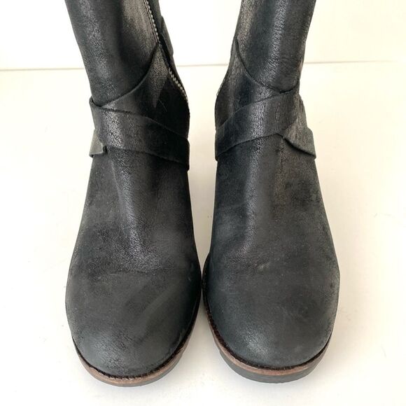 Sorel Sorel Cate Buckle Bootie Sz 7 Black Leather Ankle Waterproof - Picture 7 of 15